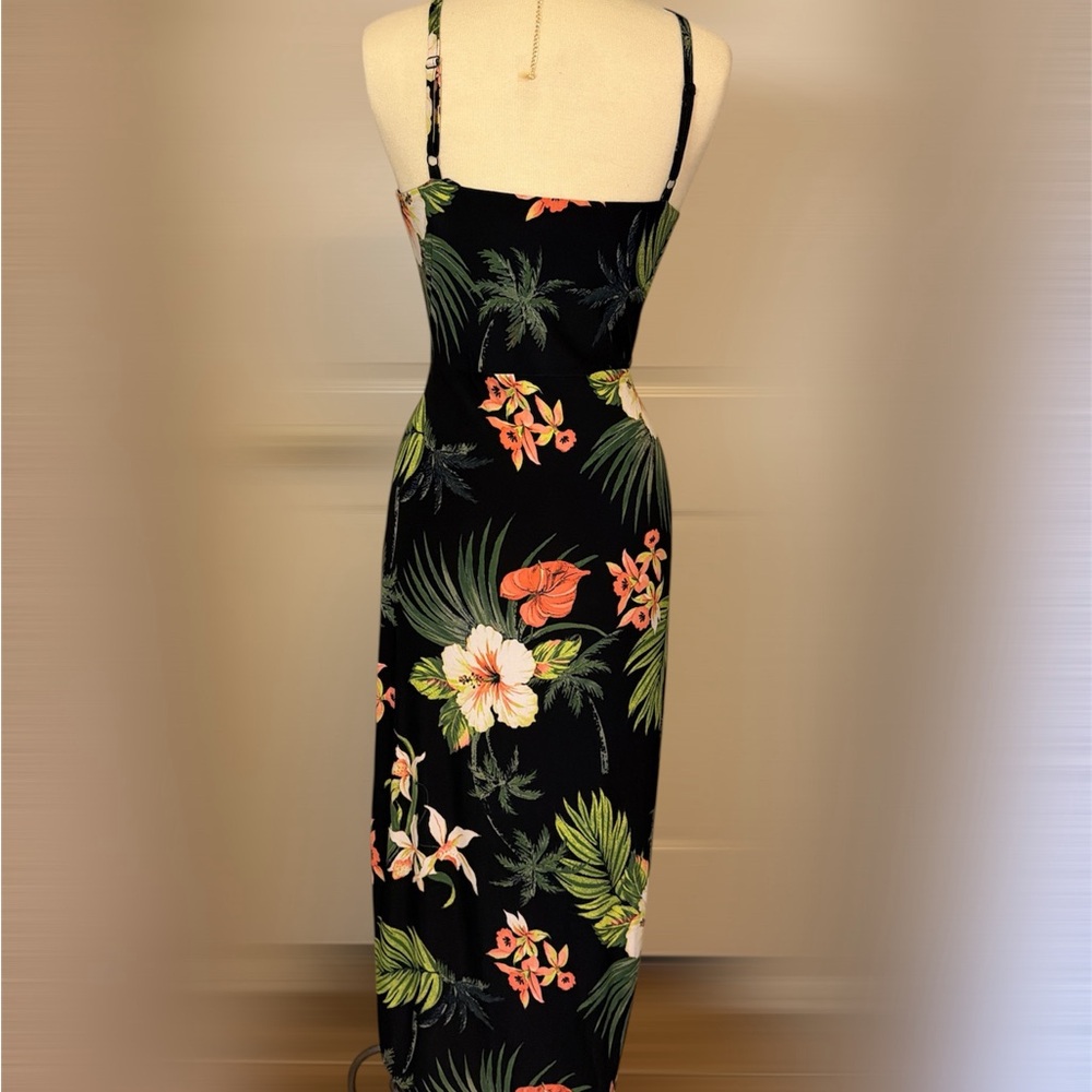RACHEL Rachel Roy Black Floral Midi Dress - Picture 3 of 3